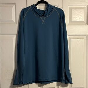 EASTERN MOUNTAIN SPORTS Size X-Large Slate Blue Hooded Lightweight Sweatshirt